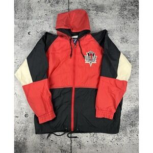 Chicago‎ Bulls NBA Men's Logo 7 Full Zip Jacket Light Wind breaker sz Large
